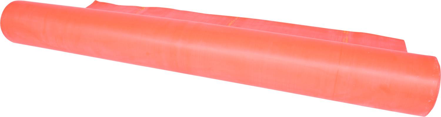 Rolle mit orangefarbenem Schutzgewebe, das in Bau- oder Renovierungsarbeiten verwendet wird.