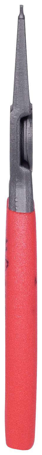 Roter Filzstift mit schwarzer Spitze und schwarzem Deckel, der vertikal steht. Ideal für Zeichnungen oder Markierungen.