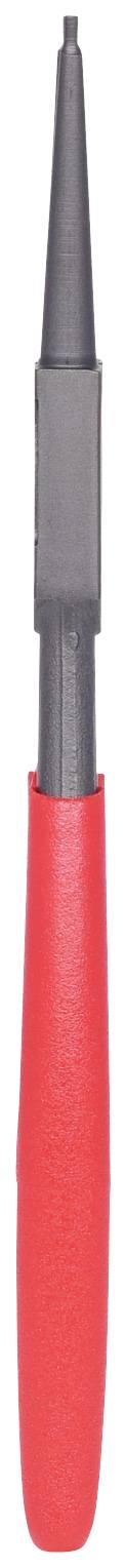 Ein roter Griff eines Werkzeugs mit schwarzer Spitze, möglicherweise ein Präzisionsschraubendreher oder ein Stift.