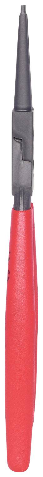 Ein roter Stift mit einer schwarzen Spitze und Griff. Das Design wirkt ergonomisch, vermutlich für präzises Zeichnen oder Schreiben.