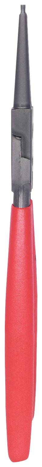 Rotes und schwarzes Werkzeug mit ergonomischem Griff, Spitzen-Ende, vermutlich für Präzisionsarbeiten.