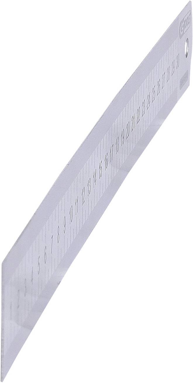 Ein transparenter Lineal, 30 cm lang, aus Kunststoff. Enthält Markierungen in Zentimetern und Millimetern.