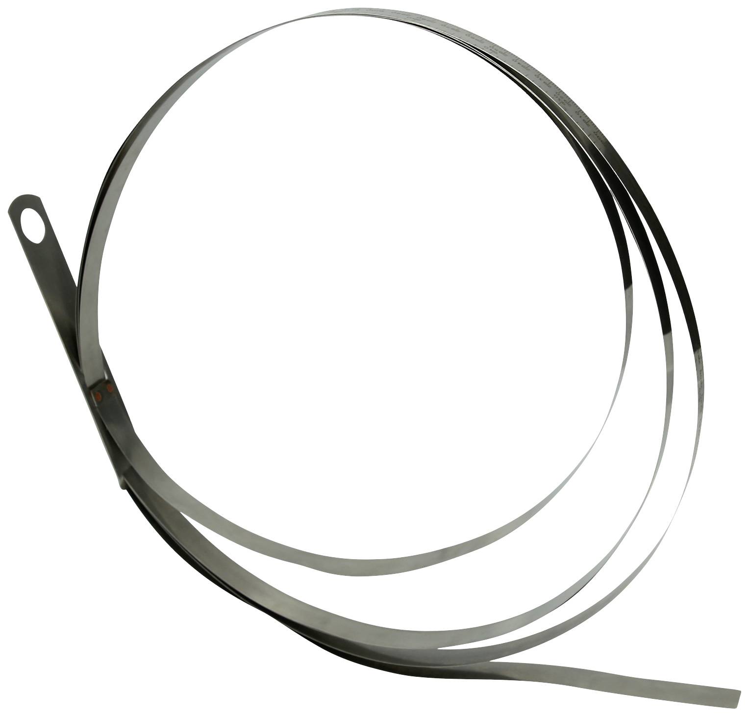 Eine Metallrolle mit einem befestigten Haken, die sich zu einem Kreis formt. Sie wird oft für Befestigungszwecke verwendet.