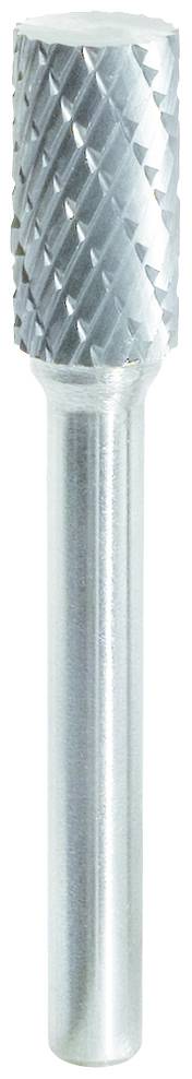 Ein zylindrischer Fräser mit diamantförmiger Schneidfläche, aus Metall, benutzt zum Schleifen oder Fräsen von Werkstoffen.
