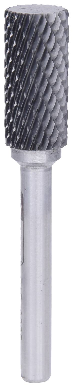 Ein zylindrischer Frässtift mit gewellter Verzahnung und silbernem Schaft, geeignet für die Metallbearbeitung oder Schweißnahtbearbeitung.