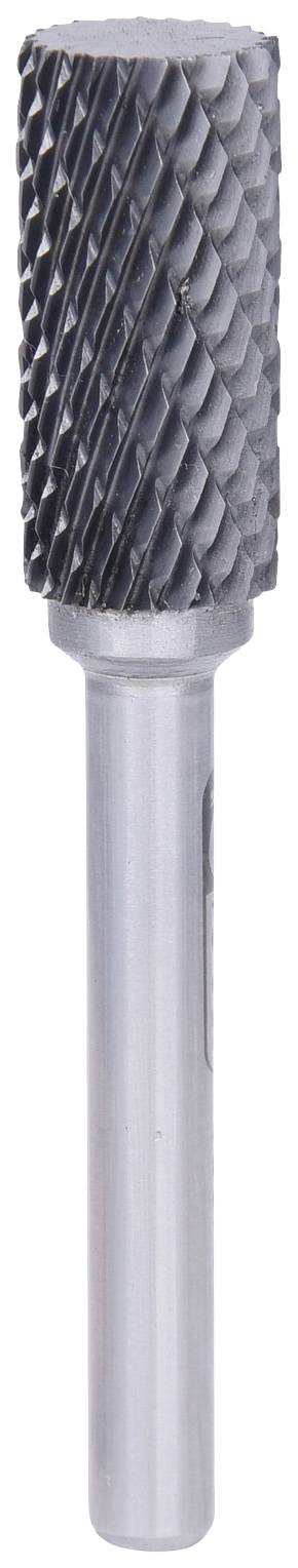 Ein zylindrischer Frässtift mit metallischen Schneidezähnen, verwendet für das Präzisionsfräsen oder Gravieren von harten Materialien.