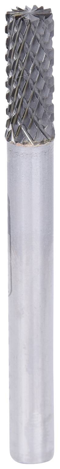 Ein silberfarbener Fräser mit komplexem Schneidkopfdesign für Metallbearbeitung. Geeignet für präzises Fräsen von harten Materialien.