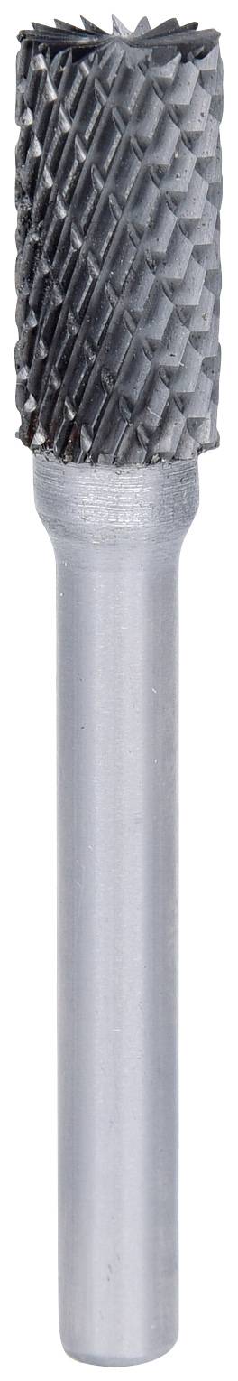 Metallfräser mit zylindrischem Kopf und scharfen Schneidezähnen, geeignet für Metallbearbeitung.
