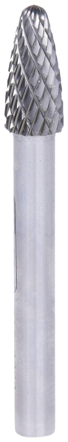 Ein metallener Frässtift mit konischer, rotierender Schneidfläche, geeignet zum Bearbeiten von Materialien wie Metall oder Holz.
