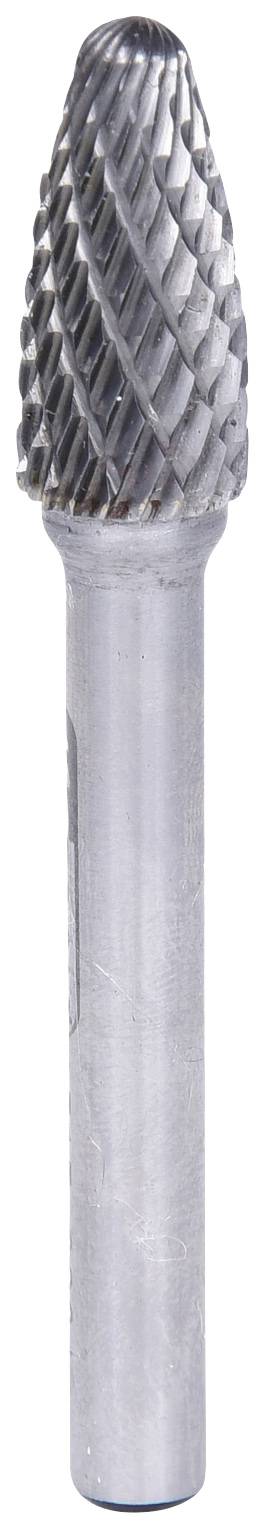 Metallfräser mit kegelförmigem Kopf und spiralförmiger Verzahnung, verwendet für präzise Materialbearbeitung und Formen von Metall.