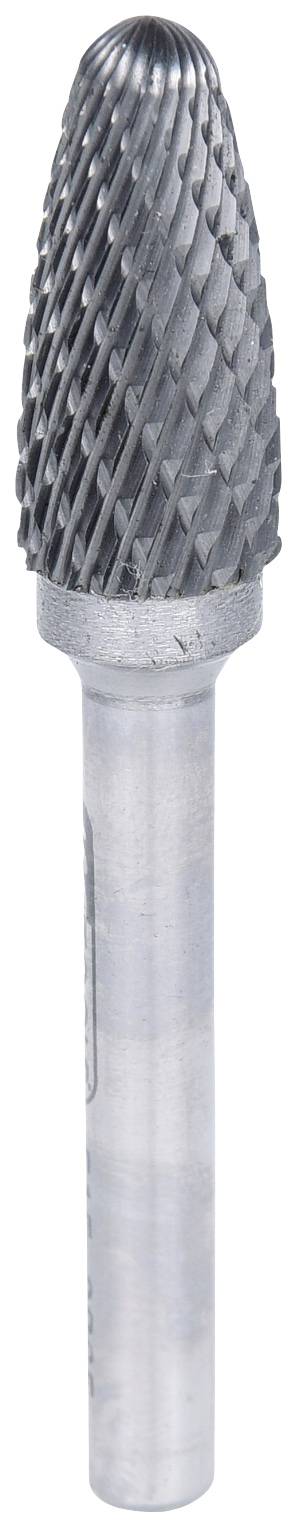 Metallfräser mit konischer Form und geriffelten Schneiden, geeignet für die Bearbeitung von Metallen.