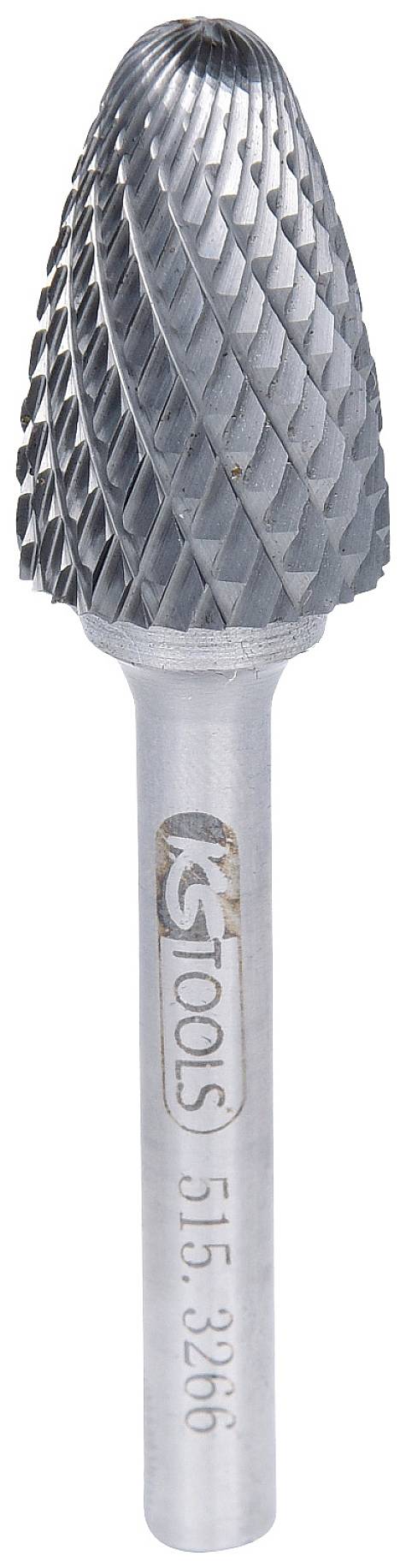 Metallschneidfräser in Kegelform mit Zylinderstiel, Aufschrift 'KS TOOLS'. Geeignet zum Bearbeiten von Metalloberflächen.