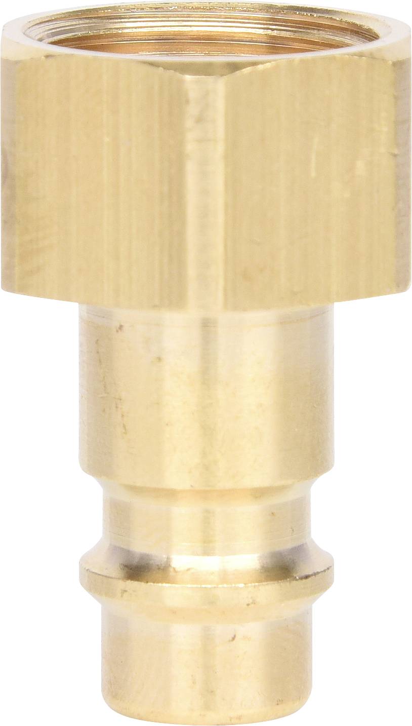 Messing-Schnellkupplungsadapter, zylindrische Form, glatte Oberfläche, geeignet für Rohrverbindungen in industriellen Anwendungen.