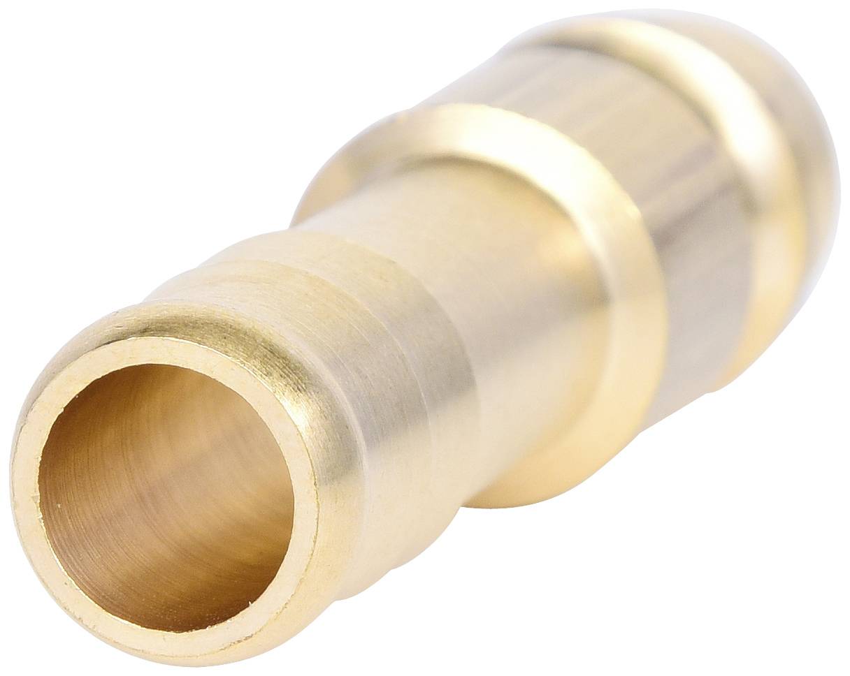 Metallanschlussstück mit zylindrischer Form und glatter Oberfläche, wahrscheinlich ein Bauteil für Rohrverbindungen oder industrielle Anwendungen.