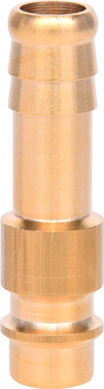 Messing-Schlauchanschluss in zylindrischer Form.