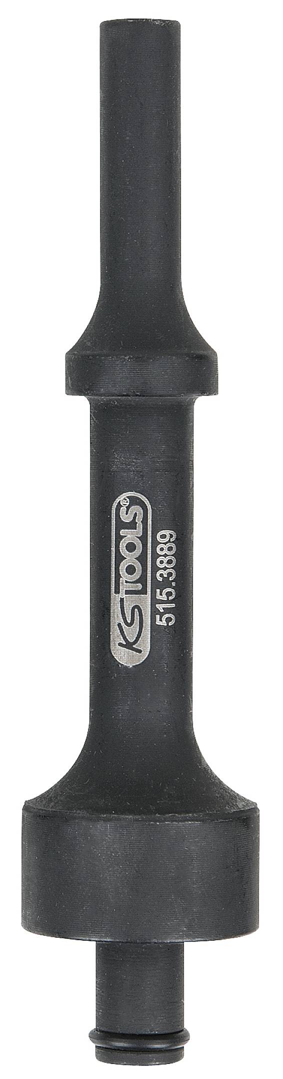 Ein schwarzer Werkzeugaufsatz mit schmalem Schaft und verbreitertem Ende. Auf dem Schaft steht 'KS TOOLS 515.3880'.