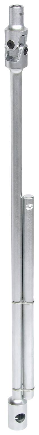 Ein silbernes Metallinstrument mit mehreren Röhren und Gelenken, möglicherweise ein Musikinstrument oder technisches Bauteil.