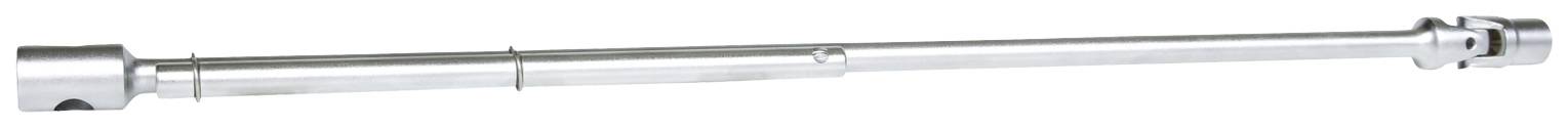 Langer verstellbarer Hebel aus Metall, möglicherweise ein Werkzeugteil, auf weißem Hintergrund.
