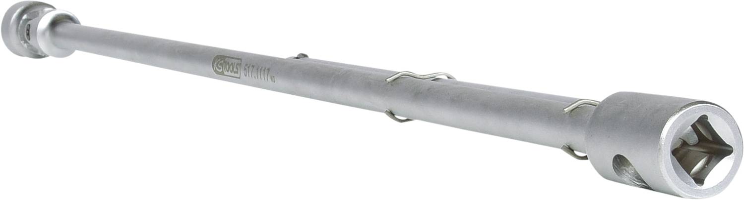 Metallverlängerungsstange mit sechseckigem Kopf an beiden Enden. Verwendet zum Anziehen oder Lösen von Schrauben in schwer zugänglichen Bereichen.