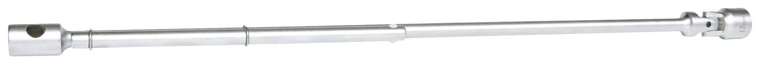 Ein verlängerbarer Metallstab, möglicherweise ein Werkzeug wie ein Teleskopstab oder eine Verlängerung für einen Schraubenschlüssel.