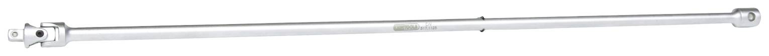 Ein langer, silberner Drehmomentschlüssel, der für die präzise Messung von Drehmomenten bei der Befestigung von Schrauben und Muttern verwendet wird.