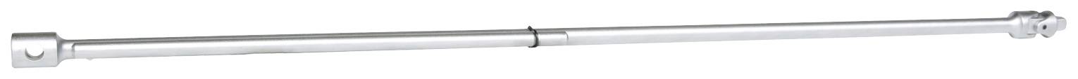 Verlängerungsstange aus Metall, zur Verwendung mit Werkzeugen oder Geräten, einstellbar in der Länge, silberne Farbe.