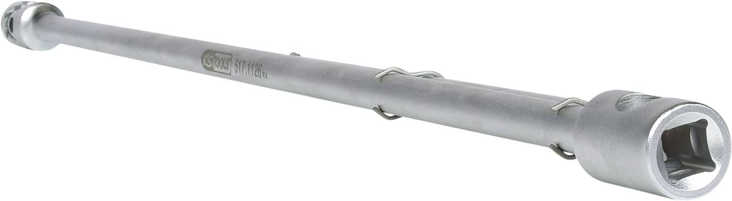 Metallene Stange mit quadratischem Endstück und Markierung 'Gedore Nm B'. Werkzeug zur Drehmomentübertragung.