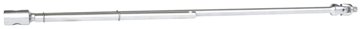 Ein silberner Verlängerungsstab, vermutlich ein Teleskopstab oder Werkzeugaufsatz, auf weißem Hintergrund.