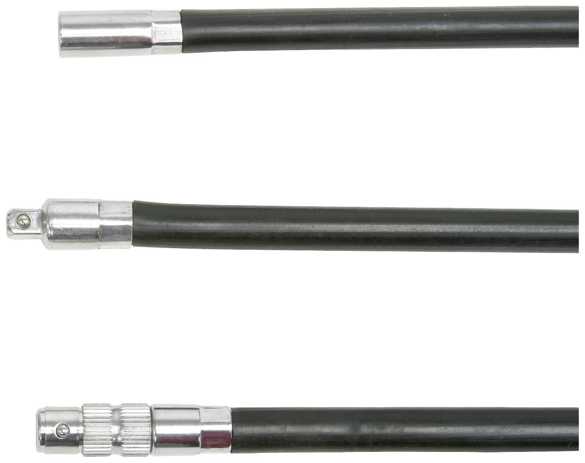 Drei schwarze Kabel mit silbernen Steckverbinderenden, angeordnet in einer vertikalen Reihe. Jedes Kabel hat einen unterschiedlichen Steckertyp.