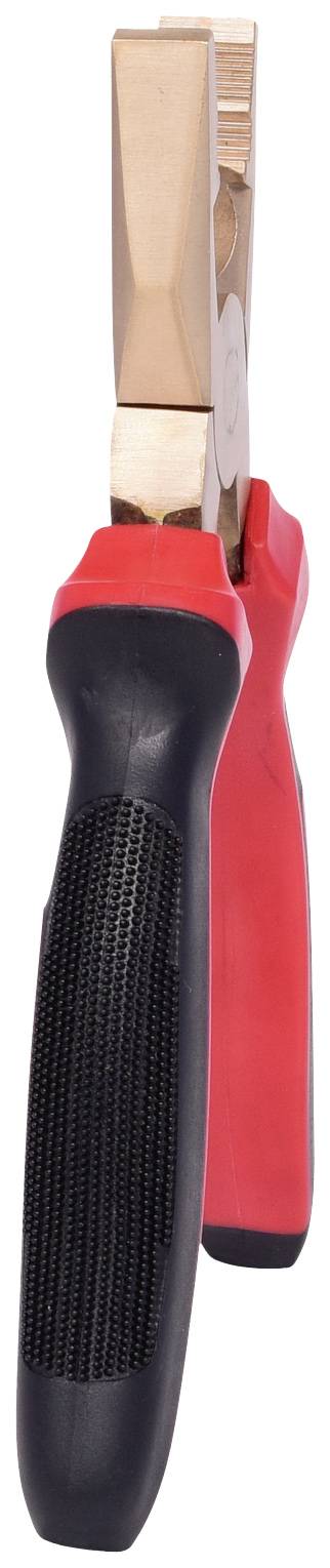 Hochwertige Zange mit roten und schwarzen gummierten Griffen und robusten Backen, für Präzisionsarbeiten in der Elektronik.