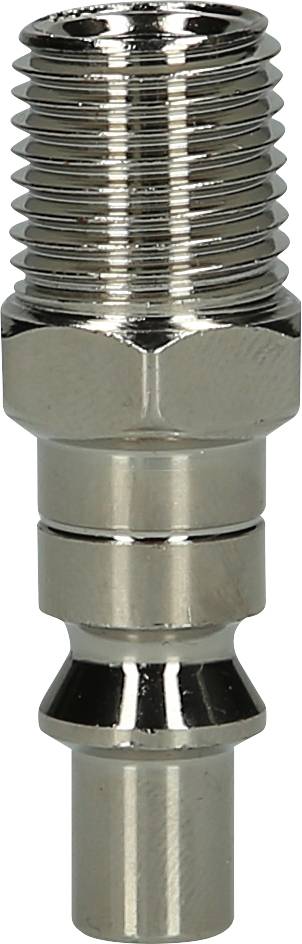 Metallisches Verbindungsstück mit Gewinde, vermutlich Teil eines Maschinen- oder Installationssystems.