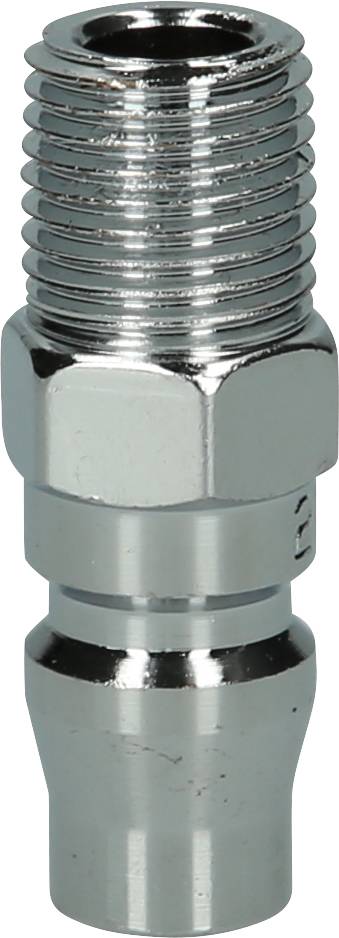 Metallanschluss mit Gewinde und konischem Ende, geeignet für industrielle oder technische Anwendungen.