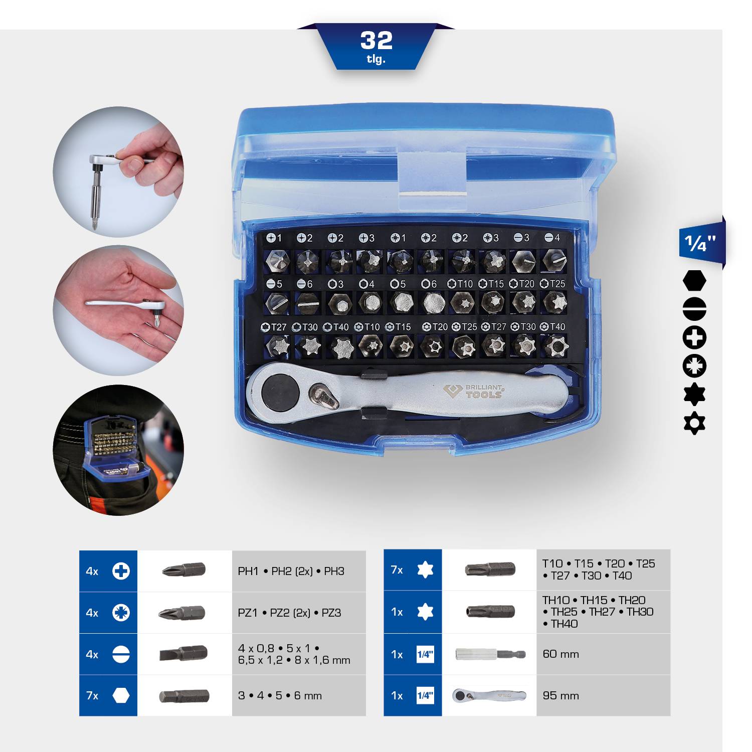 Brilliant Tools BT053532 BT053532 Bit-Set