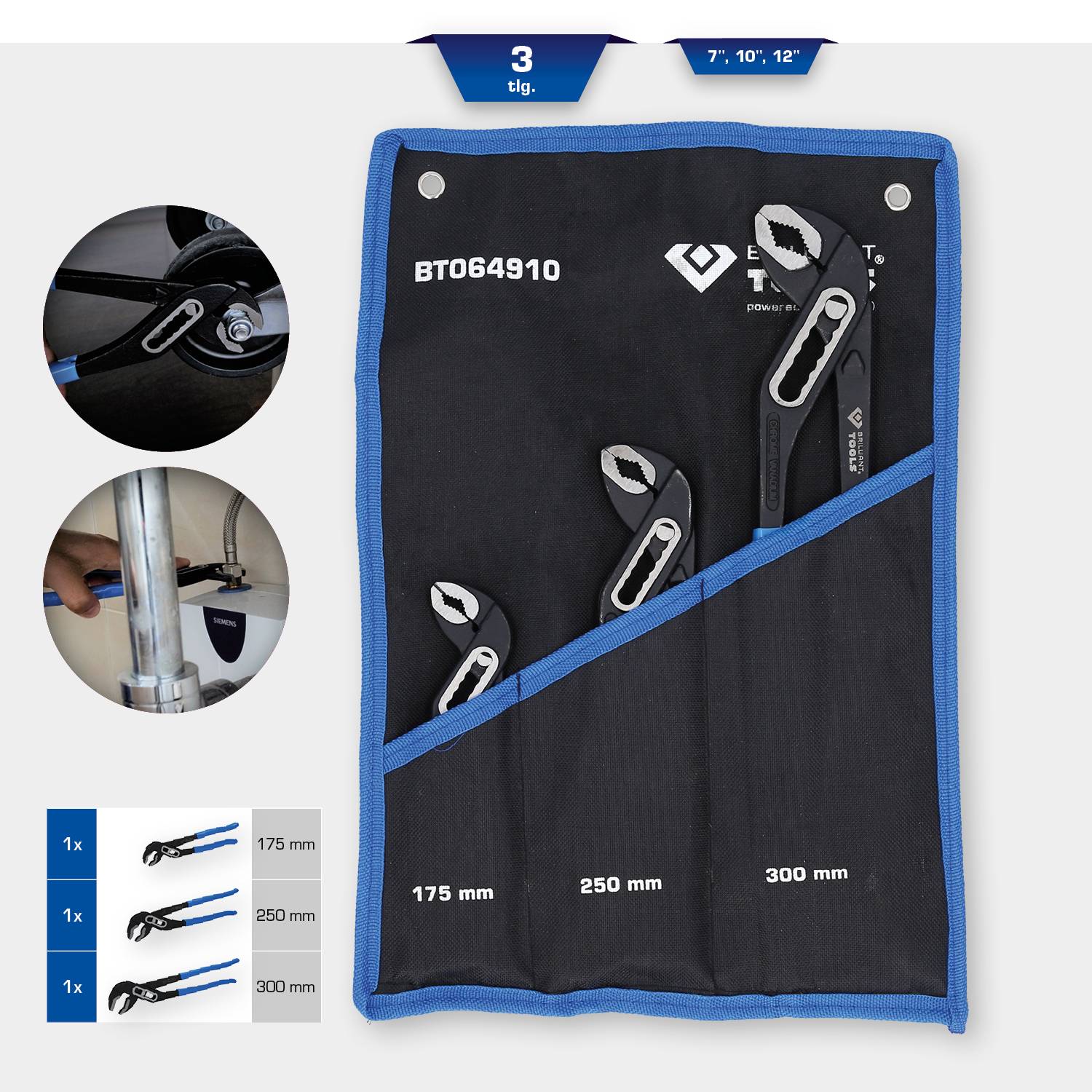 Brilliant Tools BT064910 BT064910 Wasserpumpenzange