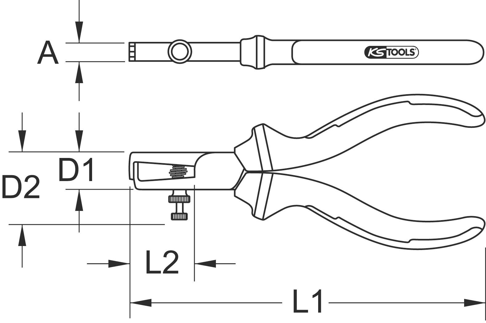 KS Tools 115.1014 1151014 Abisolierzange