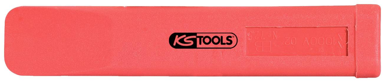Roter Kunststoffkeil von KS Tools, verwendet zum Öffnen von Spalten oder Entfernen von Verkleidungen ohne Beschädigungen.