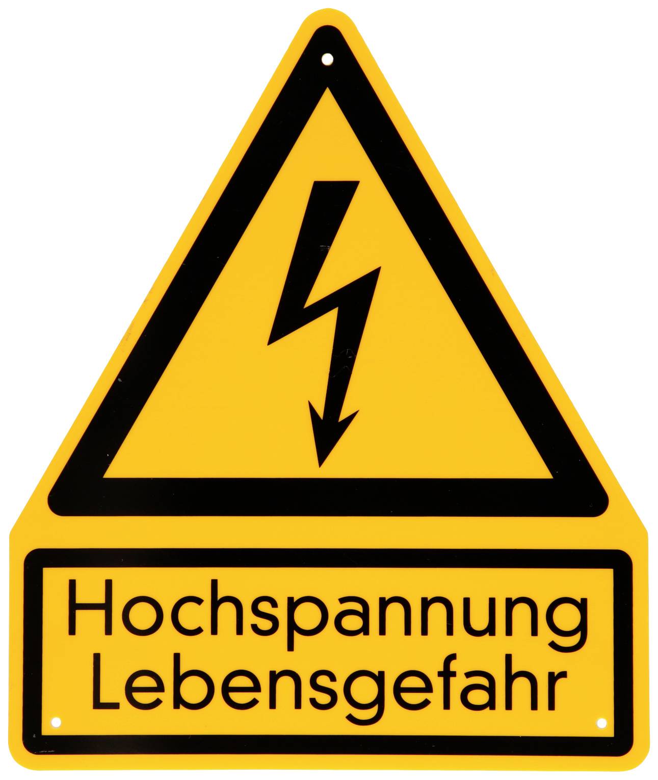 Warnschild Hochspannung, Lebensgefahr (B x H) 200mm x 237mm 1St.