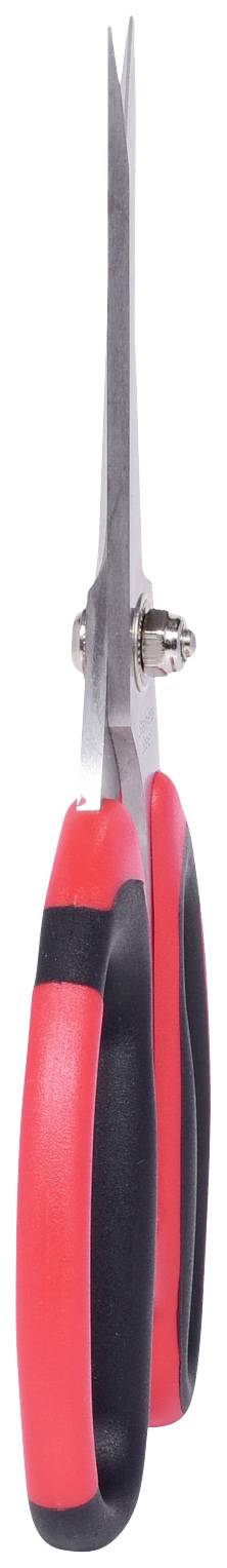 Rote und schwarze Zange mit langen, schmalen Greifbacken und ergonomischem Griff. Ideal für präzise Arbeiten und schwer zugängliche Stellen.