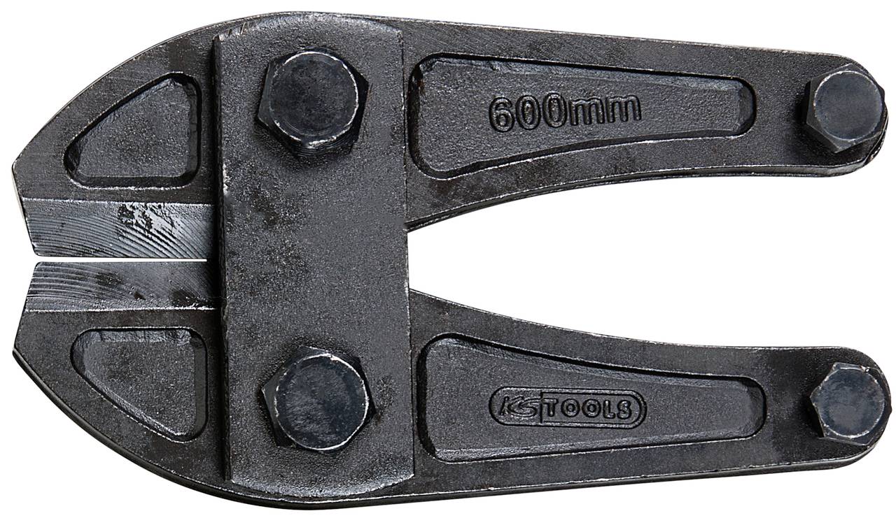 Bolzenschneider-Kopf, schwarze Metallkonstruktion mit vier Schraubverbindungen, '600 mm' eingraviert, für robustes Trennen geeignet.