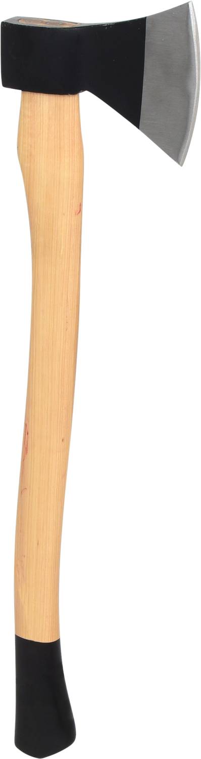 Eine Axt mit einem hölzernen Griff und einer scharfen Metallklinge, geeignet zum Hacken von Holz.