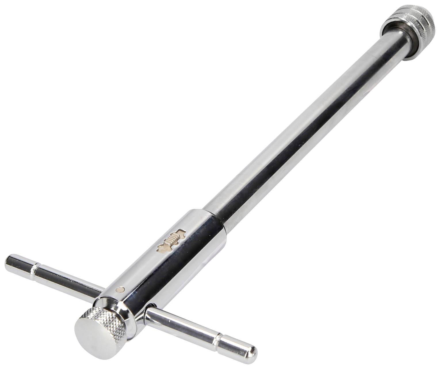 Metallisches Werkzeug mit verstellbarem Mittelteil und zwei seitlichen Griffen, verwendet zur Prüfung der Innenbohrung von Zylindern.