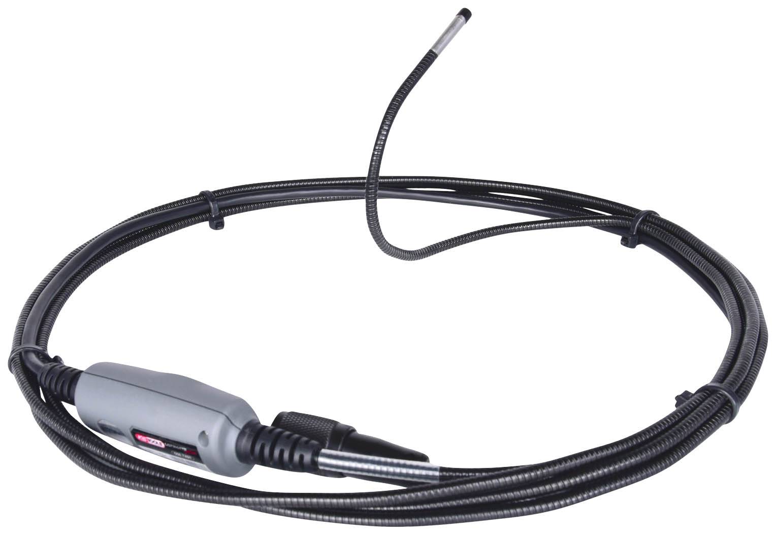 Endoskopkamera mit flexiblem Kabel und Licht an der Spitze. Verwendet für Inspektionen schwer zugänglicher Stellen.