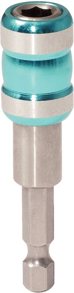 Ein magnetischer Bithalter aus Metall und Kunststoff mit hexagonalem Schaft.