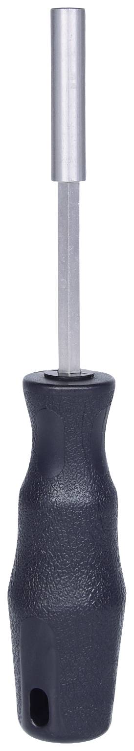 Schraubendreher mit schwarzem Griff und Metallstange.