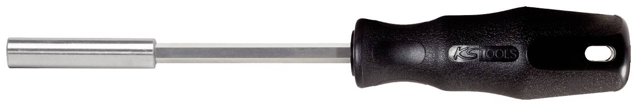 Ein handlicher Schraubendreher mit schwarzem Griff und silberner Klinge, geeignet für verschiedene Schraubenarten.