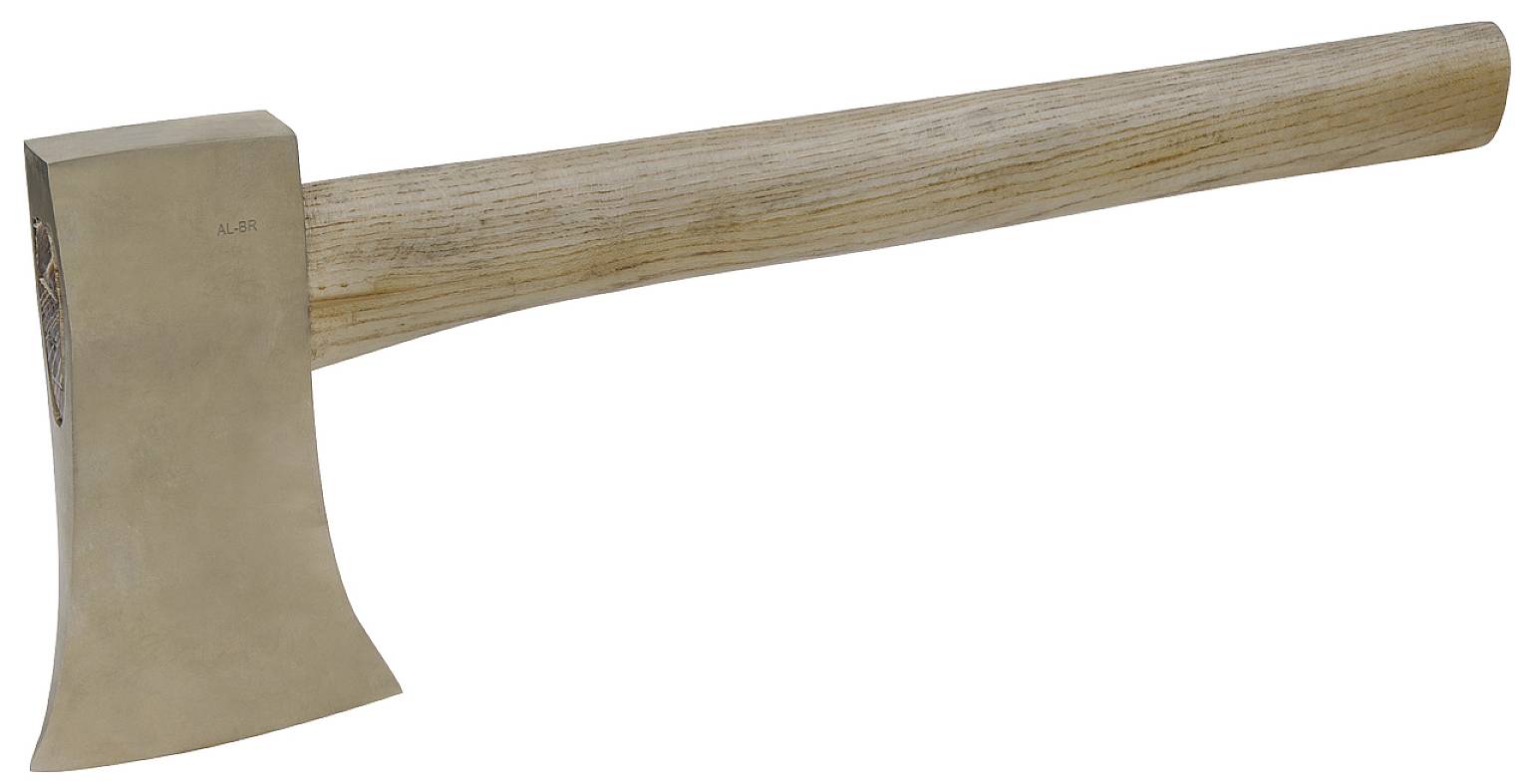 Holzaxt mit einem Holzgriff und einer metallenen Klinge, geeignet zum Spalten von Holz.