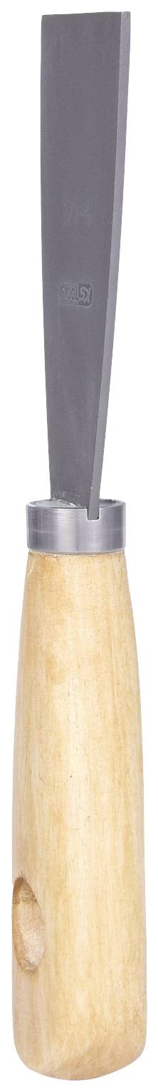 Beitel mit Holzgriff und Metallklinge, meist zum Schnitzen oder Formen von Holz verwendet.