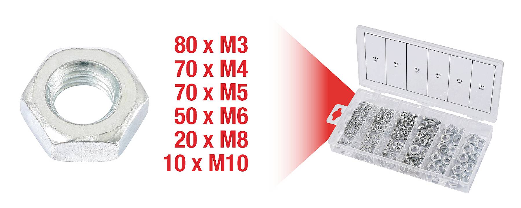 KS Tools 970.0440 9700440 Muttern-Sortiment 1 St.