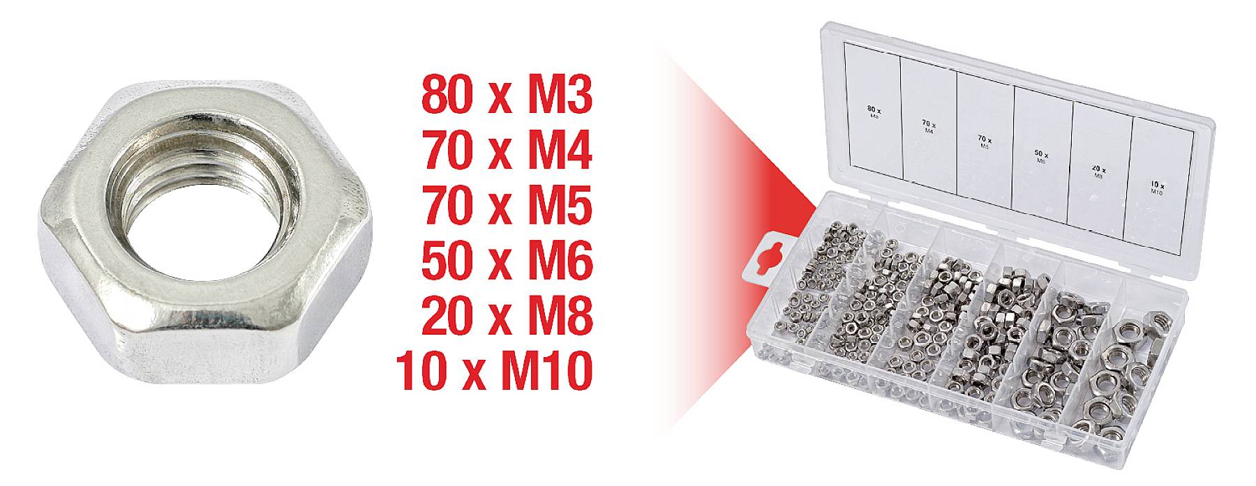 KS Tools 970.0450 9700450 Muttern-Sortiment 1 St.