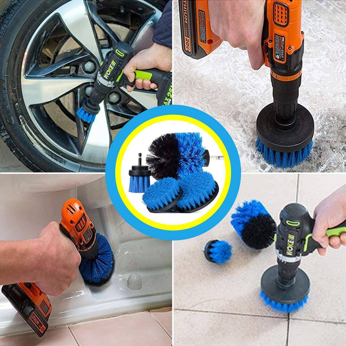 KS Tools BT103110 Bürstenaufsatz-Satz für Bohrmaschinen, 4-tlg 1St.